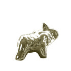 Elefante Em Cerâmica Médio Dourado - 9cm