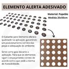 Elemento Tátil Alerta Inox  Adesivado