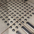 Elemento Tátil Alerta Inox  Adesivado Frisado