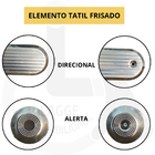 Elemento Tátil Alerta Inox Parafusado Frisado