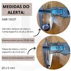 Elemento Tátil Alerta Inox Parafusado Frisado