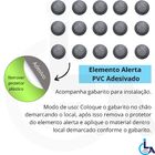 Elemento Tátil Alerta Pvc Adesivado Cinza