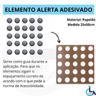 Elemento Tátil Alerta Pvc Adesivado Cinza