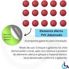 Elemento Tátil Alerta Pvc Adesivado Vermelho