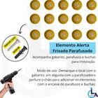 Elemento Tátil Alerta Pvc Parafusado Amarelo