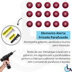 Elemento Tátil Alerta Pvc Parafusado Vermelho