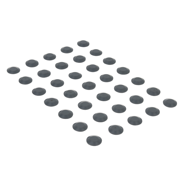 Elemento Tátil Alerta Autoadesivo Cinza Placa 330 Unidades com Gabarito Daud