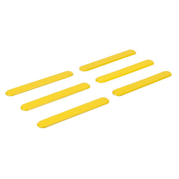 Elemento Tátil Direcional Inox Autoadesivo Amarelo Placa 130 Unidades com Gabarito Daud