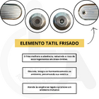 Elemento Tátil Direcional Inox  Adesivado Frisado