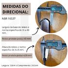 Elemento Tátil Direcional Inox  Adesivado Frisado