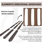 Elemento Tátil Direcional Inox  Adesivado Frisado
