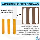Elemento Tátil Direcional Pvc Adesivado Amarelo