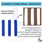 Elemento Tátil Direcional Pvc Adesivado Azul
