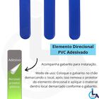 Elemento Tátil Direcional Pvc Adesivado Azul