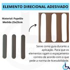 Elemento Tátil Direcional Pvc Adesivado Cinza