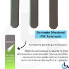 Elemento Tátil Direcional Pvc Adesivado Cinza