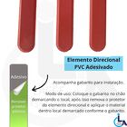 Elemento Tátil Direcional Pvc Adesivado Vermelho