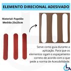 Elemento Tátil Direcional Pvc Adesivado Vermelho