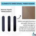 Elemento Tátil Direcional Pvc Parafusado Preto