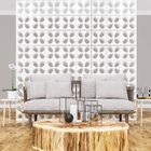 Elemento Vazado Acetinado Branco Floral 30x30x8,5cm Essenza