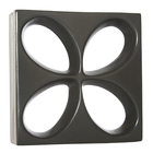 Elemento Vazado Acetinado Preto Floral 30x30x8,5cm Essenza