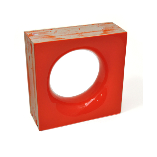 Elemento Vazado Cerâmica Esmaltado Arancione Sphera 20x20x7,5cm Elemento V