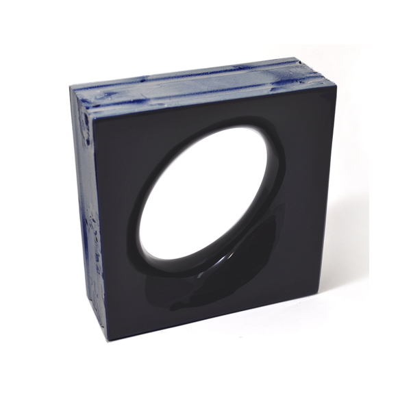 Elemento Vazado Cerâmica Esmaltado Azzuro Lunna 20x20x7,5cm Elemento V