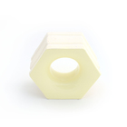 Elemento Vazado Cerâmica Esmaltado Giallo Chiaro Favo 13x16x7cm Elemento V