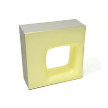 Elemento Vazado Cerâmica Esmaltado Giallo Chiaro Quadratto 20x20x7,5cm Elemento V