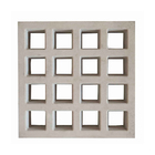 Elemento Vazado Cobogó 16 Furos 39x39x7cm Cinza Strutturare