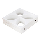 Elemento Vazado Cobogó Floral Branco Acetinado 30x30x8,5cm Essenza