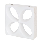 Elemento Vazado Cobogó Floral Branco Acetinado 30x30x8,5cm Essenza