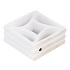 Elemento Vazado Cobogó Estrela do Mar Esmaltado 5 furos Branco 18,5x8x18,5cm Cerâmica Martins