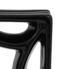 Elemento Vazado Cobogó Estrela do Mar Esmaltado 5 furos Preto 19x8x19cm Cerâmica Martins