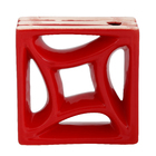 Elemento Vazado Cobogó Estrela do Mar Esmaltado 5 furos Vermelho 19x8x19cm Cerâmica Martins