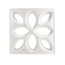 Elemento Vazado Cobogó Margarida Esmaltado com brilho 8 Furos 30x30x8cm Essenza