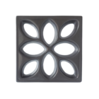 Elemento Vazado Cobogó Margarida Esmaltado sem brilho 8 Furos 30x30x8cm Essenza
