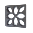Elemento Vazado Cobogó Margarida Esmaltado sem brilho 8 Furos 30x30x8cm Essenza