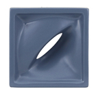 Elemento Vazado Cobogó Pétala Azul Jeans Acetinado 19x19x8cm Essenza