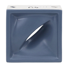 Elemento Vazado Cobogó Pétala Azul Jeans Acetinado 19x19x8cm Essenza