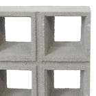 Elemento Vazado Cobogó Quadriculados 9 furos Cinza 32x32cm NeoRex