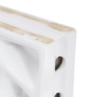 Elemento Vazado Cobogó Rama Esmaltado 4 furos Branco 16x7,5x23cm Cerâmica Martins