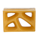 Elemento Vazado Cobogó Rama Esmaltado 4 furos Amarelo 16x7,5x23cm Cerâmica Martins