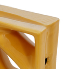 Elemento Vazado Cobogó Rama Esmaltado 4 furos Amarelo 16x7,5x23cm Cerâmica Martins