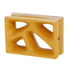 Elemento Vazado Cobogó Rama Esmaltado 4 furos Amarelo 16x7,5x23cm Cerâmica Martins