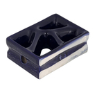 Elemento Vazado Cobogó Rama Esmaltado 4 furos Azul Cobalto 16x7,5x23cm Cerâmica Martins
