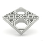 Elemento Vazado Cobogó Renda Branco 40x40x6cm Stoneplus