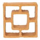 Elemento Vazado Cobogó Rústico Bruto 5 furos Rústico 18x7x18cm Cerâmica Martins