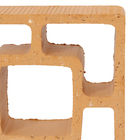 Elemento Vazado Cobogó Rústico Bruto 5 furos Rústico 18x7x18cm Cerâmica Martins