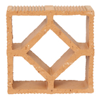 Elemento Vazado Cobogó Rústico Bruto 5 furos Rústico 18x7x18cm Cerâmica Martins